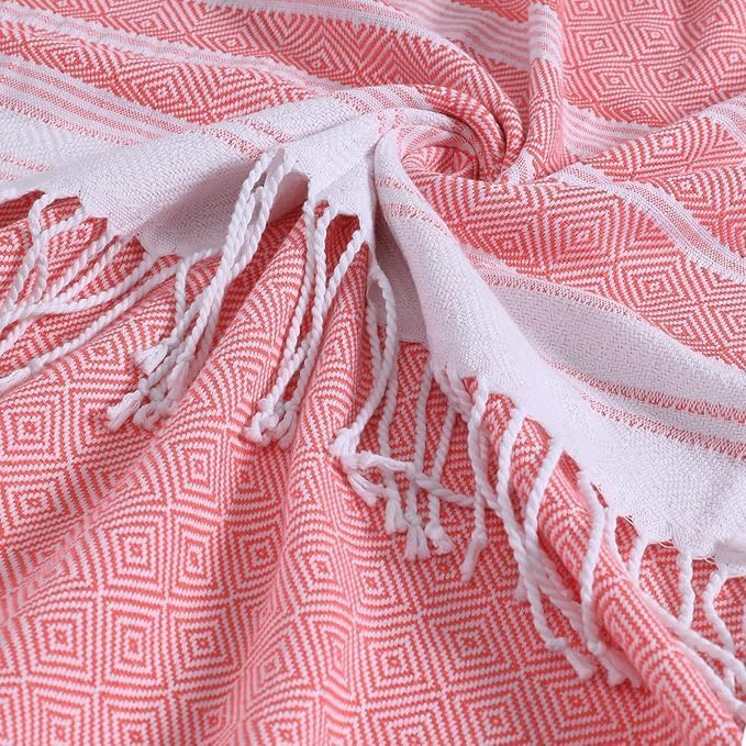 Genovega 6 Packs Oversized Turkish Beach Towels Set Bulk Clearance Sand Free Pool Swim Bathroom Camp Large No Sand Towel Adults Travel Essentials Cruise Must Haves Accessories Vacation Stuff