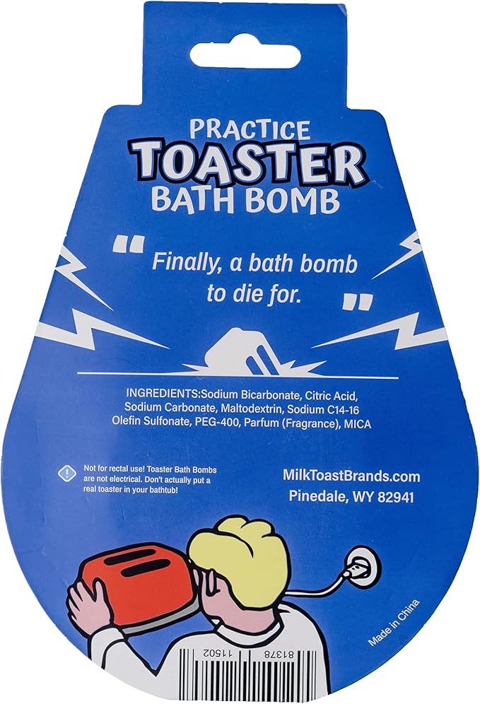 Toaster Bath Bomb – Funny Gag Gift for Adults, Hilarious Office Prank, White Elephant, Secret Santa, Stocking Stuffer for Men, Women, Teens, and Coworkers