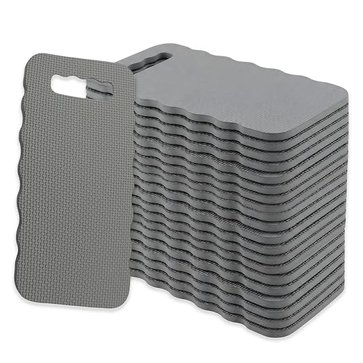 20 Pcs Garden Kneeling Pad, 15.4 x 6.7 Inch, Grey | Waterproof, Comfortable Foam kneeling pad, Stain Resistant, for Gardening, Yoga, Baby Bath, Praying and Exercise
