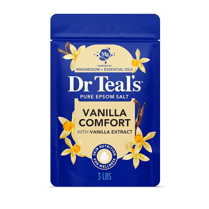 Dr Teal's Epsom Salt Magnesium Soak, Vanilla Comfort, 3 lbs