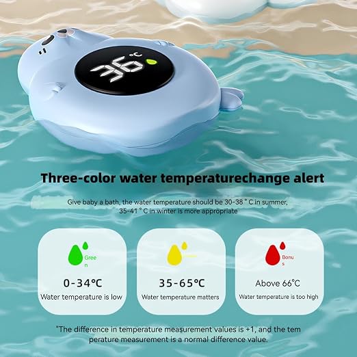 2025 Baby Bath Thermometer - Floating Bath Tub Water Temperature Thermometer with Safety Sensor Fast-Reading BPA-Free - Perfect for Infants Girls Boys Toddlers Newborns (Pink Sound System)