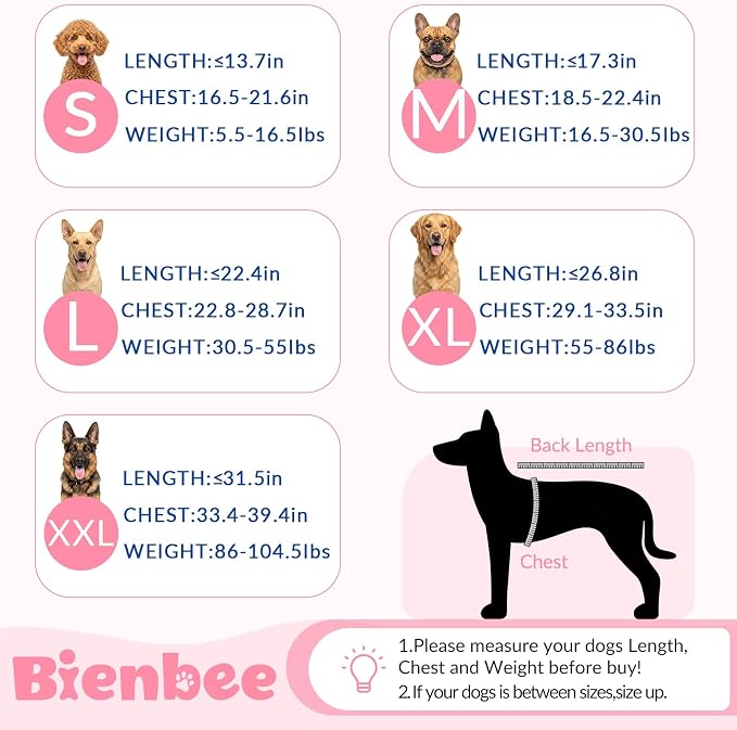 Bienbee Dog Bathrobe, Quick Drying Super Absorbent Pet Robes for Small Medium Large Dogs, Drying Coat for After Bath & Swim, Warm & Cozy Dogs Towels, Dog Puppy Bath Supplies, Pink XXL