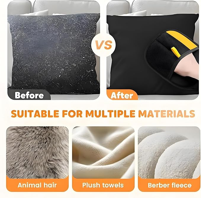 Pet Hair Removal Glove for Cats & Dogs, 2Pcs Newly Upgraded Electrostatic Pet Hair Remover Gloves, Reusable Magic Brush Pet Hair，Pet Hair Remover for Laundry, Sofas，Carpets，Clothing | Pet Hair Remover