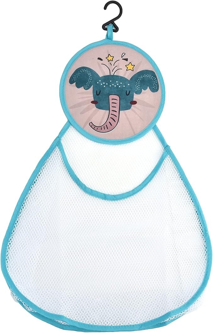 Bath Toy Organizer Bag Cute Cartoon Pattern Mesh Bath Tidy Storage Net Holder Basket Bag for Kids Bathroom Toys Polyester Material Large Capacity (Type B)