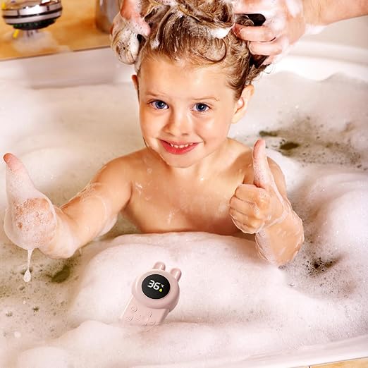 2025 Baby Bath Thermometer - Floating Bath Tub Water Temperature Thermometer with Safety Sensor Fast-Reading BPA-Free - Perfect for Infants Girls Boys Toddlers Newborns (Pink Bunny)