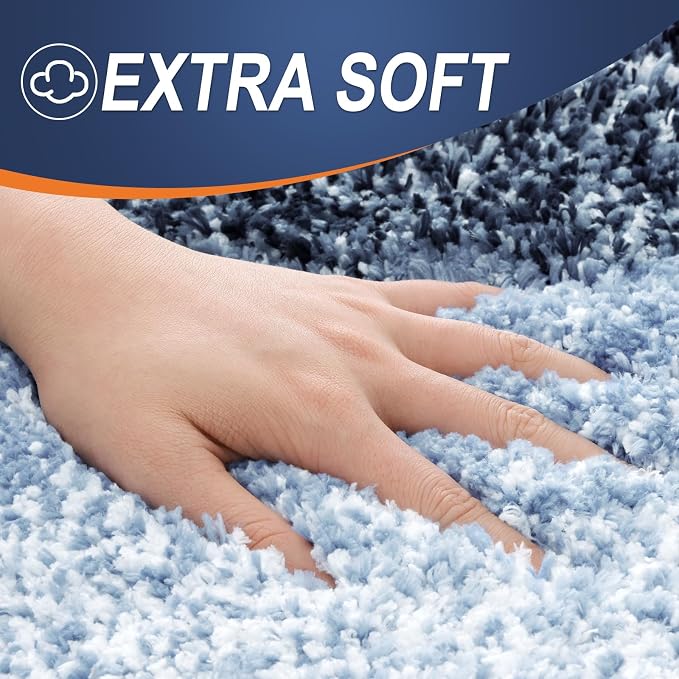 OLANLY Small Bathroom Rugs Mat 24x16, Extra Soft Absorbent Microfiber Bath Rugs, Rubber Backing, Quick Dry, Washable Bath Mats for Bathroom Floor, Tub and Shower, Home Decor Accessories, Navy Blue