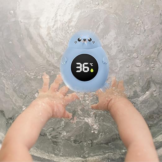 Baby Bath Tub Temperature Monitor Hot Cold,Water Resistant Temperature Warning Monitor - Cute Bathtub Pool, Upgraded Sensor for Toddler