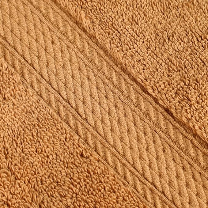 SUPERIOR Egyptian Cotton Ultra Plush & Absorbent, 3 Piece Set, Rust | Quick Dry, Soft Luxury Towel Set, Bath Essentials, Guest Bath, Spa, 1 Bath, 1 Hand, 1 Face Towels, Madeline Towels
