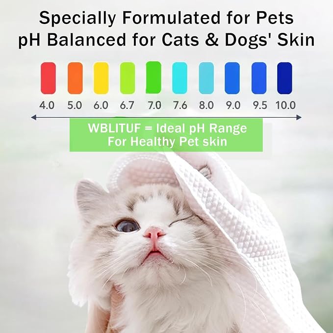 Pet Glove Wipes, Disposable Grooming Mitts for Dogs and Cats, Waterless Bath, Lick-Safe, with Jojoba Oil, Honey Extract and Shea Butter, 20 Count (Extra Thick, 20 Count-Glove Wipes)