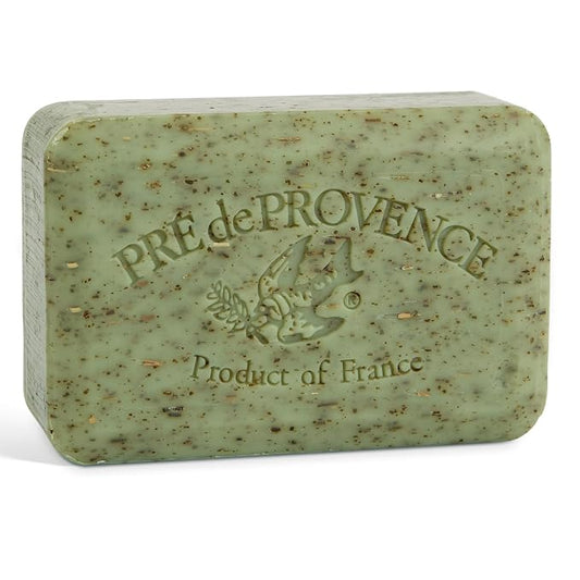 Pre de Provence Artisanal Soap Bar, Enriched with Organic Shea Butter, Natural French Skincare, Quad Milled for Rich Smooth Lather, 8.8 Ounce, Sage