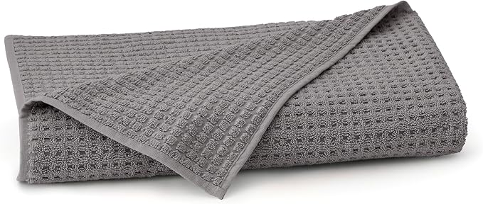BOLL & BRANCH Turkish Waffle Bath Sheet - Stone - 100% Organic Turkish Cotton - Lightweight Soft Absorbent Quick Dry Luxury Spa Bath Sheet with Textured Waffle Weave - Oversized