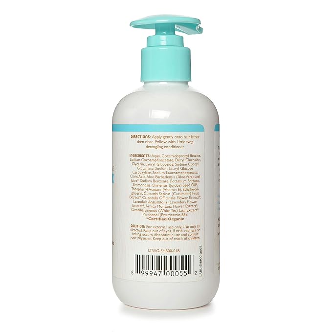 Little Twig Fragrance-Free Shampoo, Hair Shampoo with Natural Plant Derived Formula, Vegan, Gluten-Free, Perfect for Newborns, 8.5 fl. oz. (Pack of 2)