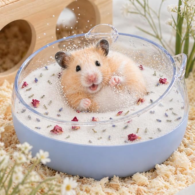 Meow&Woof Hamster Sand Bath, 2.2 lbs Low Dust Bath Sand & Potty Litter for Hamsters, Light Flower Scent Small Animal Sand for Chinchillas, Gerbils, Syrian Hamsters, Mice