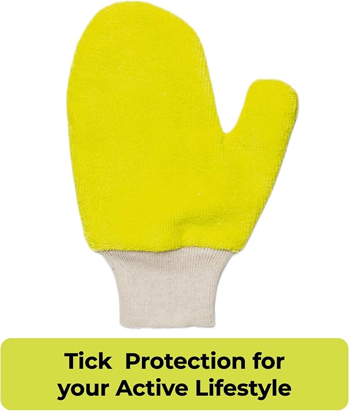 TiCK MiTT Yellow Tick Removal Glove for Humans & Pets - Safely Remove Ticks Effortlessly, Chemical-Free, Durable, Portable Tick Management Tool for Outdoor Adventures & Everyday Use | Safely Remove Ticks Effortlessly, Chemical-Free, Durable, Portable T...