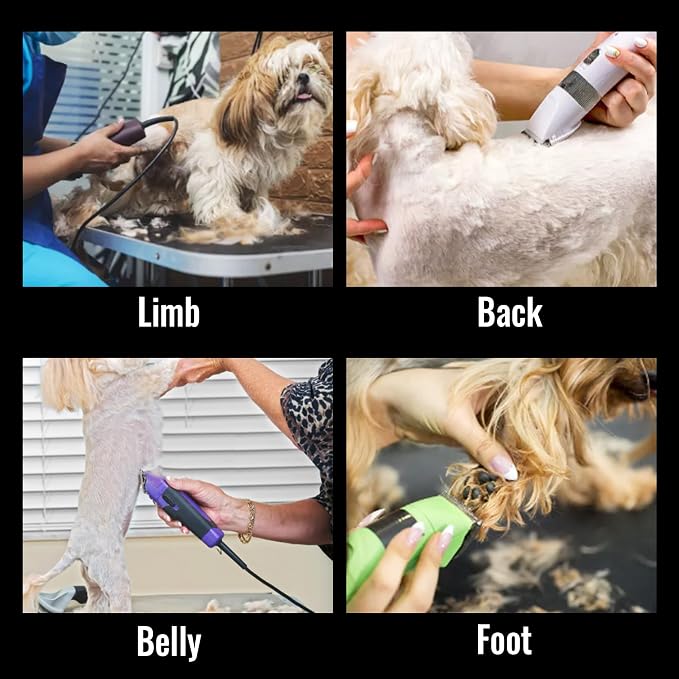 4FC Low Noise Pet Dog Grooming Clippers Replacement Blade Ceramic Edge Detachable Steel Pet Clipper Blade with Cutting Length of 9.6mm (1 Count)