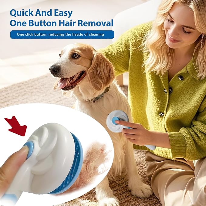 NVNAN 5-Piece Dog Grooming Brush Set with Grooming Gloves | Includes deshedding comb, shampoo brush, and pet hair removal tools for shedding, bathing, and brushing