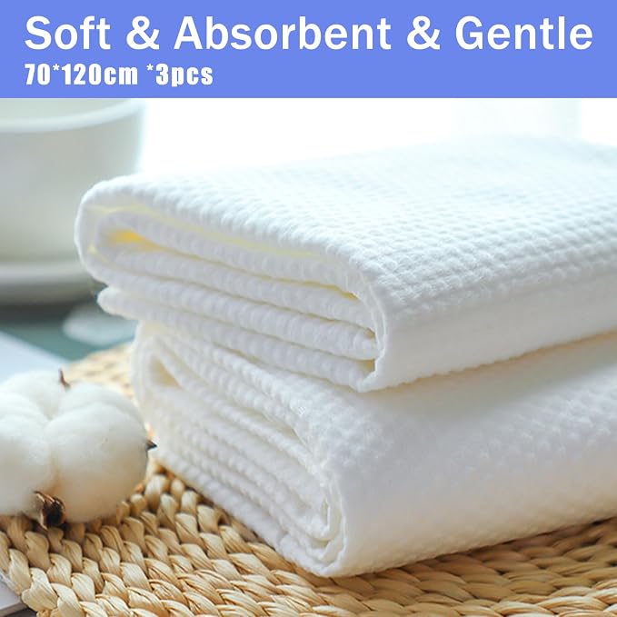 3-Pack Large Disposable Dog Towels, Absorbent Dry Wipes for Big Breeds | Absorbent & Quick-Dry / 27.5" x 47.2" Large Towel / Soft & Scratch-Free / Disposable & Time-Saving