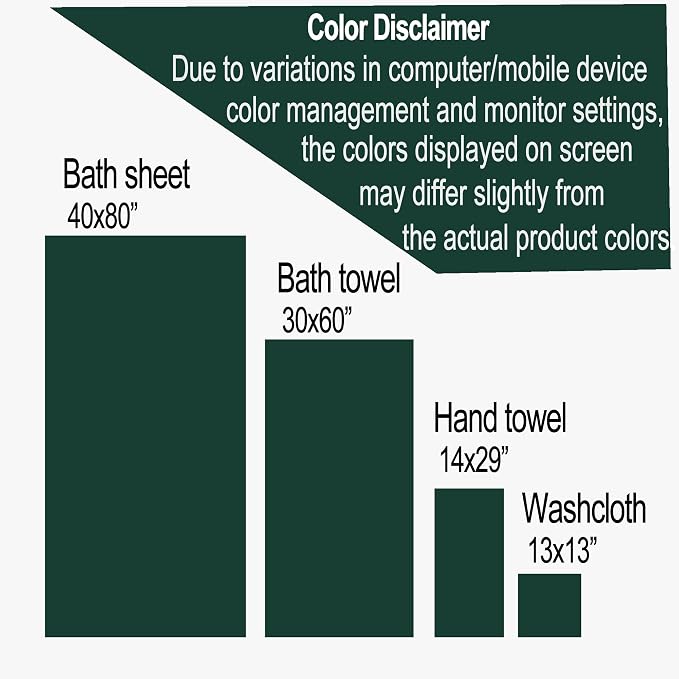 Extra Large Bath Sheets Set 6-Piece, 2 Bath Towels 40x80 Inches, 2 Hand Towels, 2 Washcloths, Soft Absorbent Quick Dry Microfiber Towels for Bathroom Beach Pool Gym Spa, White