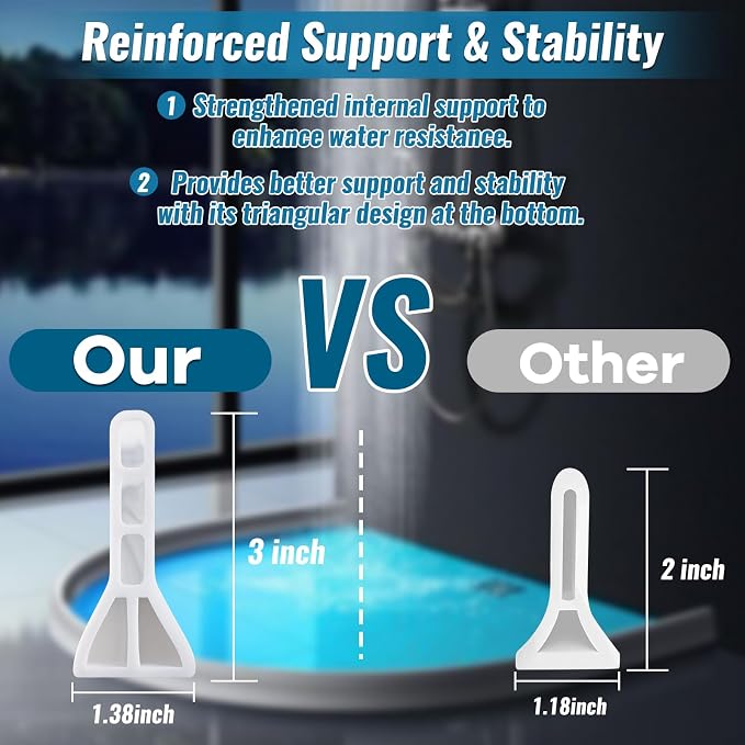 3" High Shower Threshold Water Dam 39" Long Collapsible Shower Water Splash Guard Self-adhesive Shower Barrier Bath Water Stopper To Keep Dry and Wet Separation Bathroom Kitchen (3.3Ft)
