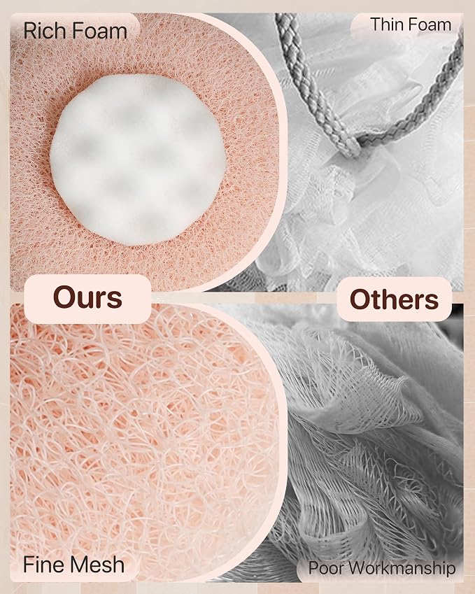Super Soft Sunflower Suction Cup Bath Sponge loofah, 2026 Upgraded 2-in-1 Sunflower Ball Exfoliating Bath Sponge Cleaning Brush, Mesh Shower Body Sponge Accessories for Women, Men Shower (5 Color)