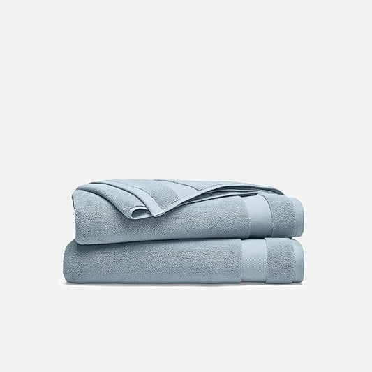Brooklinen Super-Plush 100% Turkish Cotton Bath Sheets - Set of 2-770 GSM, Highly Absorbent, Machine Washable, Oversized Bath Towels for Home & Bathroom (40" x 65", Storm Blue)