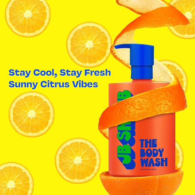JB SKRUB Boys Body Wash for Kids, Tweens & Teens, pH-Balanced Foaming Citrus Wash, No Harsh Ingredients, Tackles Odor & Breakouts, 14 oz.