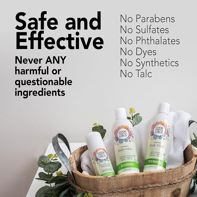 Good For You Girls Natural Body Wash with Aloe, Avocado & Jojoba Oils,Shower Gel Body Wash for Girls to Adults, Vegan and Paraben Free, Honeydew Scent (8 Fl oz)