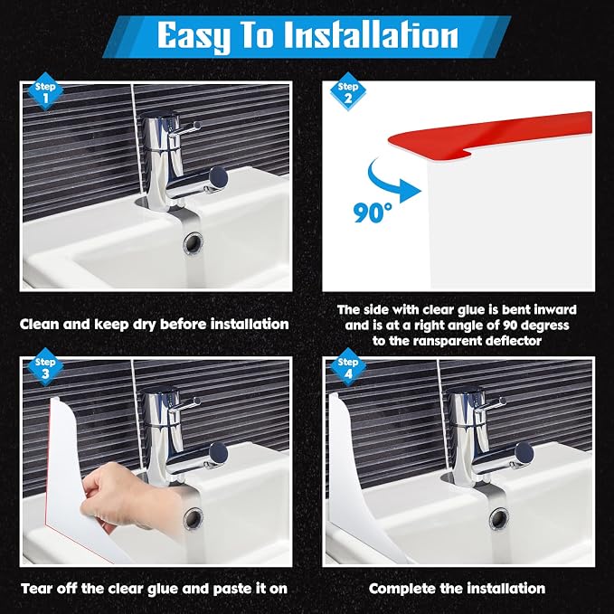 8 Pieces Bathtub Shower Splash Guards Curtain Clips Set for Shower Liners and Curtains to Keep Water Windproof Acrylic Adhesive Splash Holder (White)