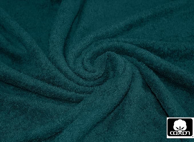 Cotton Craft Ultra Soft 4 Pack Oversized Extra Large Bath Towels 30x54 Teal Weighs 22 Ounces - 100% Pure Ringspun Cotton - Luxurious Rayon Trim - Ideal for Everyday use - Easy Care Machine wash