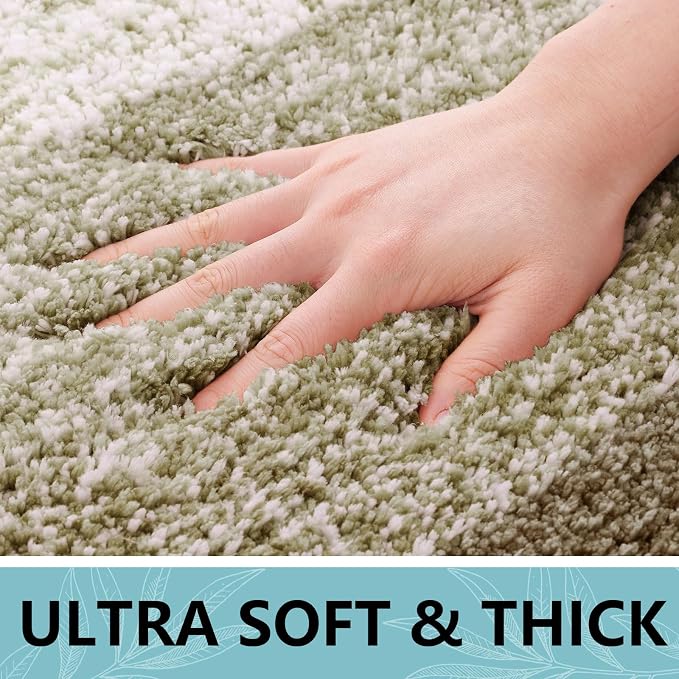 Arotive Microfiber Bathroom Rugs, Shaggy Soft and Absorbent Bath Rug, Thick Plush Machine Washable Dry Bath Mats for Bathroom, Tub and Shower, 54x24, Coffee, Rectangular