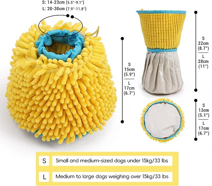 Dog Paw Cleaning Cup Portable Dog Paw Washer with Towel, Leak-Proof Pet Foot Cleaning Bag, 2 In 1 Dog Foot Cleaner with Super Absorbent Cloth, Foldable & Washable, Travel Paw Washer for Dogs & Cats, S
