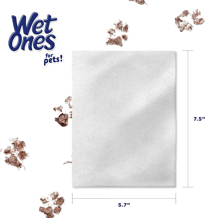 Wet Ones for Pets Freshening Multipurpose Cat Wipes with Aloe Vera, Fresh Scent - Easy to Use Cat Freshening and Grooming Wipes with Wet Lock Seal, 100 Count - 12 Pack