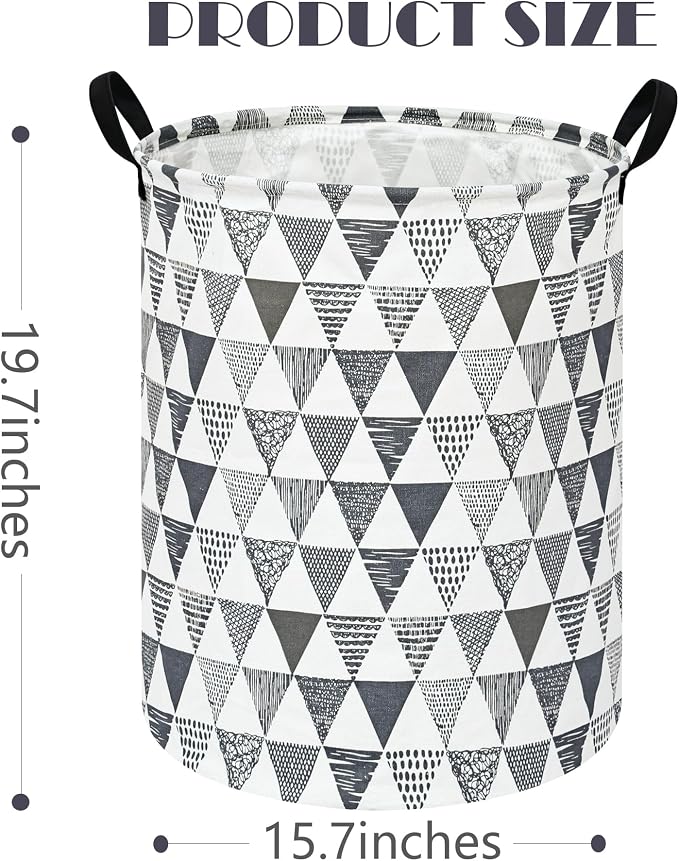 Baby Waterproof Storage Basket Kids Hamper Nursery Bins Organizer Gift Toy Box Laundry Basket for Women Large Canvas Collapsible Chest for Home/Dorm/Office/Room Decor