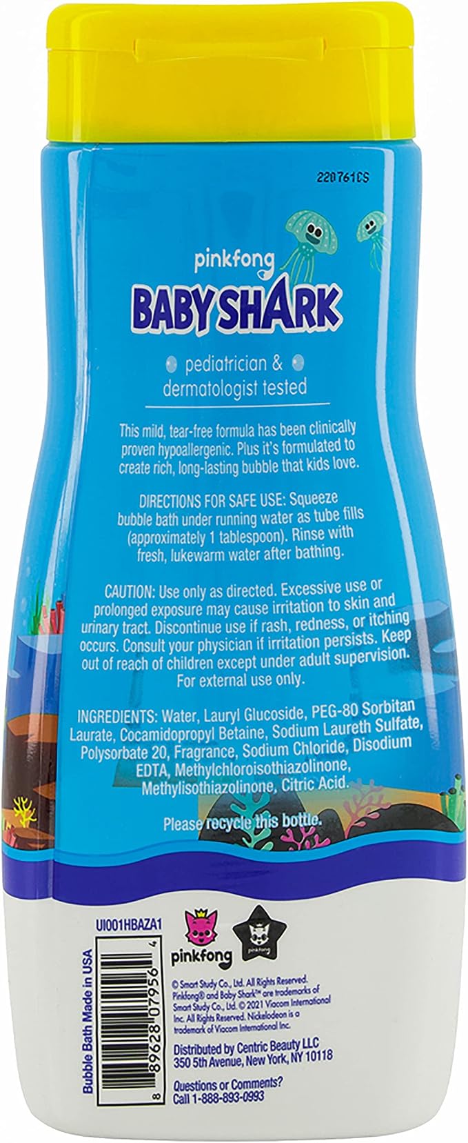 Centric Brands Baby Shark 24 fl oz Gentle Fresh Scent Bubble Bath, Multicolor, One Size