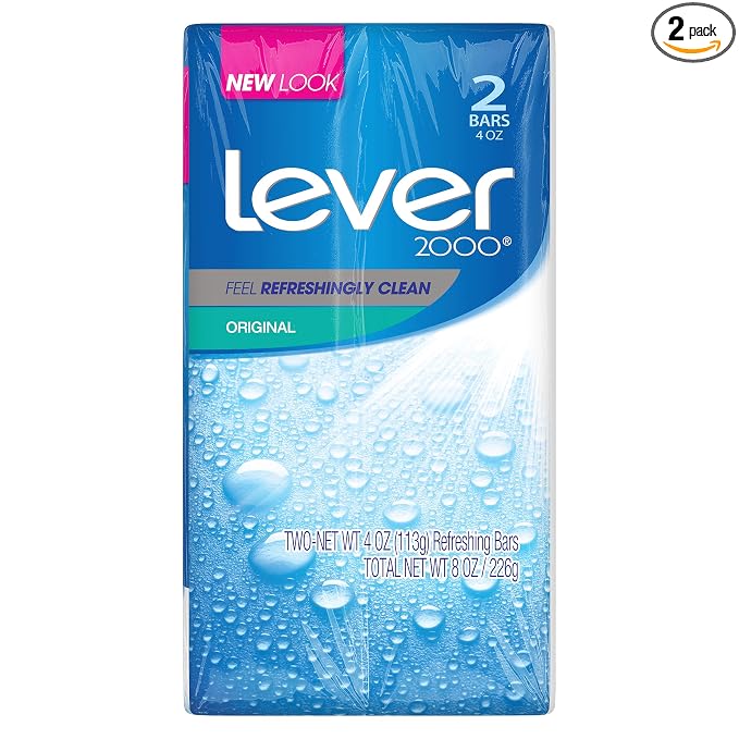 Lever 2000 Original Refreshing Bar Soap, Perfectly Fresh 4 oz, 2 ea