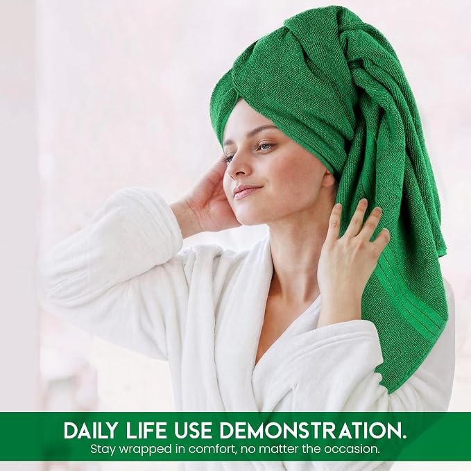 Bliss Casa 4 Pack 100% Cotton Bath Towels - Ultra Soft & Highly Absorbent Thick Bathroom Towel Set (27 X 54 Inch) - Durable, Luxurious, Quick-Dry & Long-Lasting Premium Quality Towels for Everyday Use