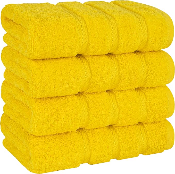American Soft Linen 100% Cotton Luxury Turkish Towels, 4 PC Hand Towel Set | Soft Absorbent Quick Dry OEKO Tex Standard 100 Certificated Durable Machine Washable Breathable Premium Hotel Quality