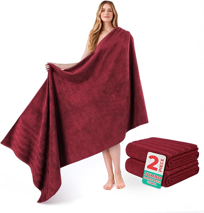 American Soft Linen 100% Cotton Luxury Turkish Towels, 2PC 35x70 Bath Sheet | Soft Absorbent Quick Dry OEKO Tex Standard 100 Certificated Durable Machine Washable Breathable Premium Hotel Quality