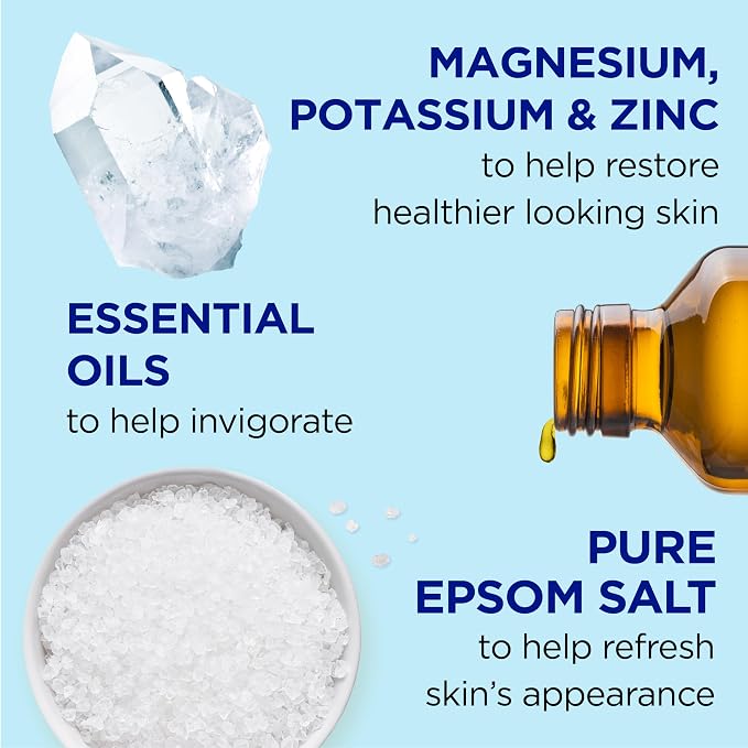 Dr Teal's Pure Epsom Salt,Restorative Minerals with Magnesium,Potassium & Zinc,3 lbs,(Pack of 2)