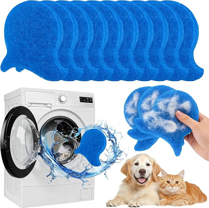 5PCS Pet Hair Remover for Laundry, Reusable Laundry Pet Hair Catcher Lint Remover, Washing Machine Hair Catcher, Washing Dryer Balls for Clothing Dog Cat Pet Fur Remover