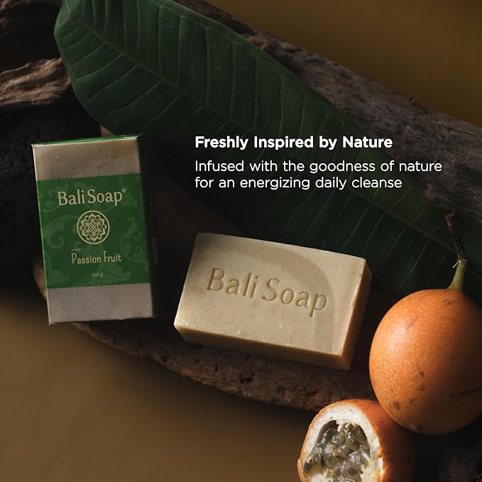 Bali Soap Natural Bar Soap, 6 Bars Tropical Collection Gift Set | Handmade in Bali, Plant Based & Cold process