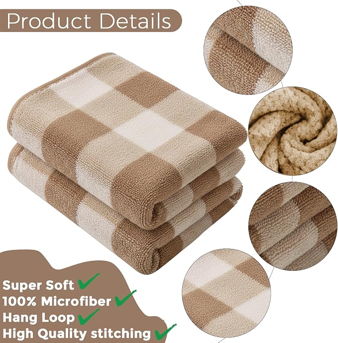 Microfiber Bath Towels Set of 2 - Ultra Soft, Highly Absorbent & Fast Drying Bath Towels, Vacuum Compressed for Storage, Lint-Free & Skin-Friendly for Women, Kids, Sensitive Skin (27x54 Inches)