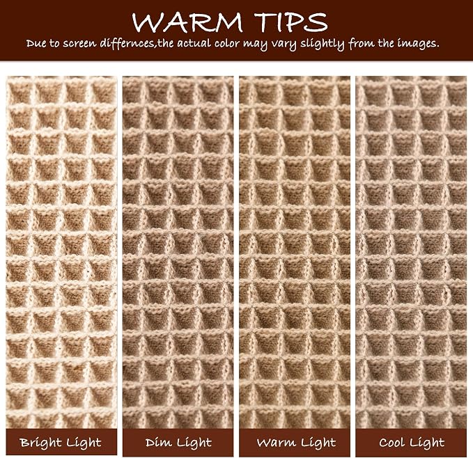 DWCN Brown Waffle Bathroom Mat, Boho Bath Rugs Super Absorbent Non Slip Bath Mats for Bathroom Floor, Ultra Soft Farmhouse Shower Mats for Tub and Shower, 20 x 32 Inch