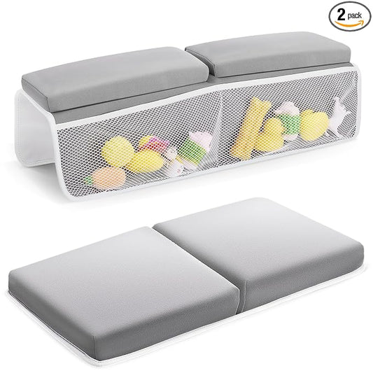Baby Bath Kneeler and Elbow Rest Pad Set, Bathtub Kneeling Pad, Baby Accessories for Bath, Relieve Your Knees and Elbows