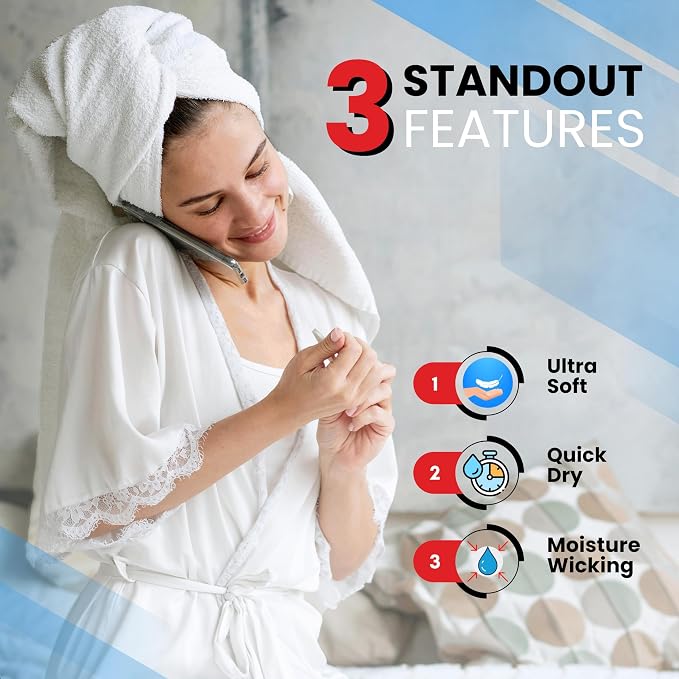 Infinitee Xclusives Luxury 100% Ring-Spun Cotton Bath Towels Set of 4 (27x54 inches) – Soft, Absorbent & Quick-Drying Towels for Bathroom, Gym, Spa & Hotel Use (Shadow Grey, Bath Towels)