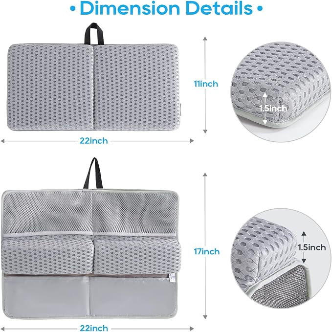 OS OMYSTYLE Baby Bath Kneeler Pad Set, Light Grey