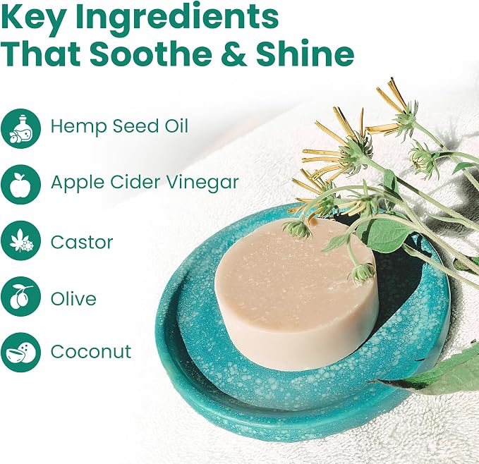 Project Sudz Dog Shampoo and Conditioner Bar with Hemp Seed Oil | Organic Dog Shampoo for Allergies and Itching | All Natural Bar Shampoo and Conditioner (1)