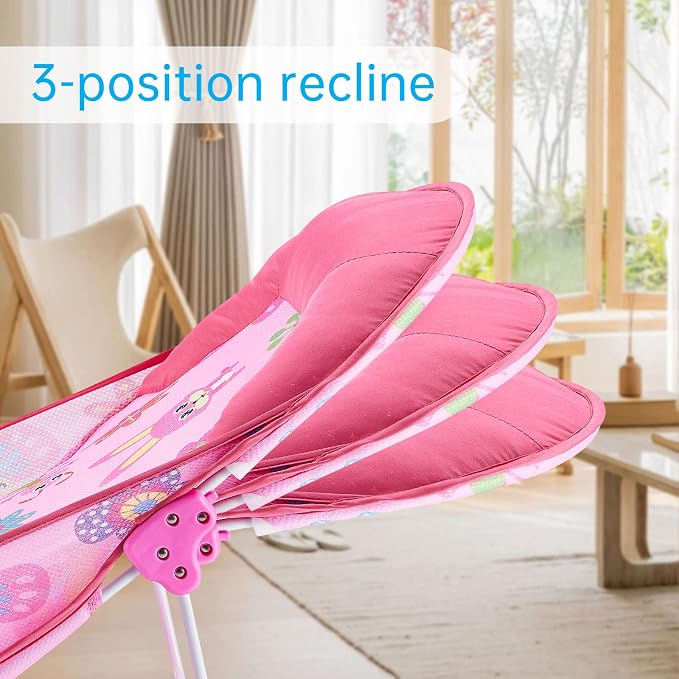 Baby Bath Seat 3 -in- 1 Foldable Sitting or Lying Baby Bath Support Anti-Slip with Adjustable 3 Reclining Positions Bath Lounger for Newborn Use in the Bathtub or Sink (Rose Red, 60cm*33cm*35cm)