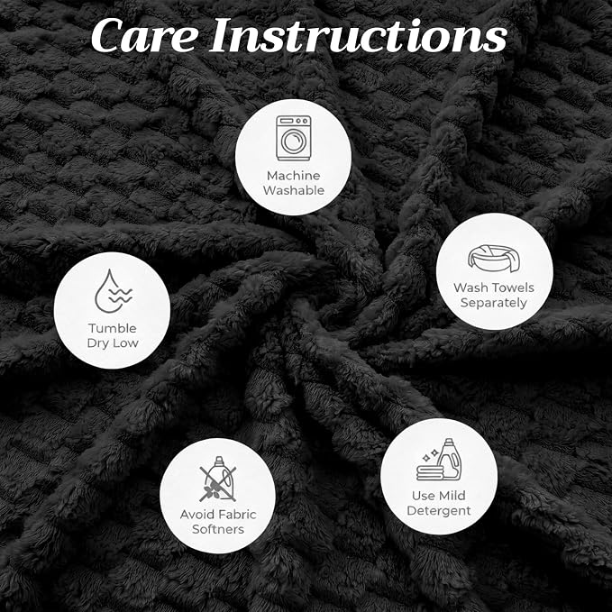 Peryiter 4 Pcs Oversized Bath Towels 40'' x 80'' Black Extra Large Microfiber Bath Sheet Jumbo Big Coral Velvet Highly Absorbent Bathroom Towels for Adult Body Beach Home