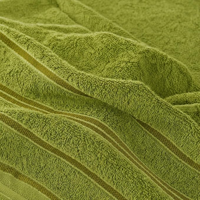 100% Cotton Bath Towel Set Pack of 6|500 GSM|Soft Large Bath Towel|Super Absorbent|Quick Dry|Ideal for Pool Home Gym Spa Hotel|Perfect for Daily Use|Bath Towel Set 27 x 54 Inches| Green